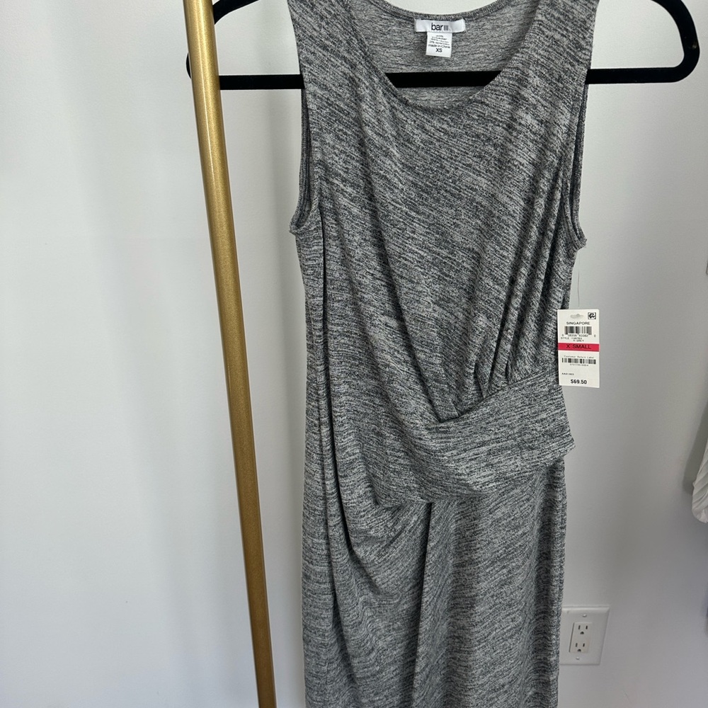 Bar III Gray Sleeveless Dress